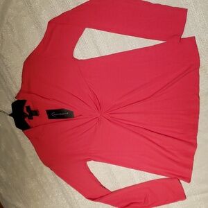 CONTEXT New Top Women's Long Sleeve Red NWT